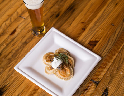 Goldhorn Brewery Pierogies