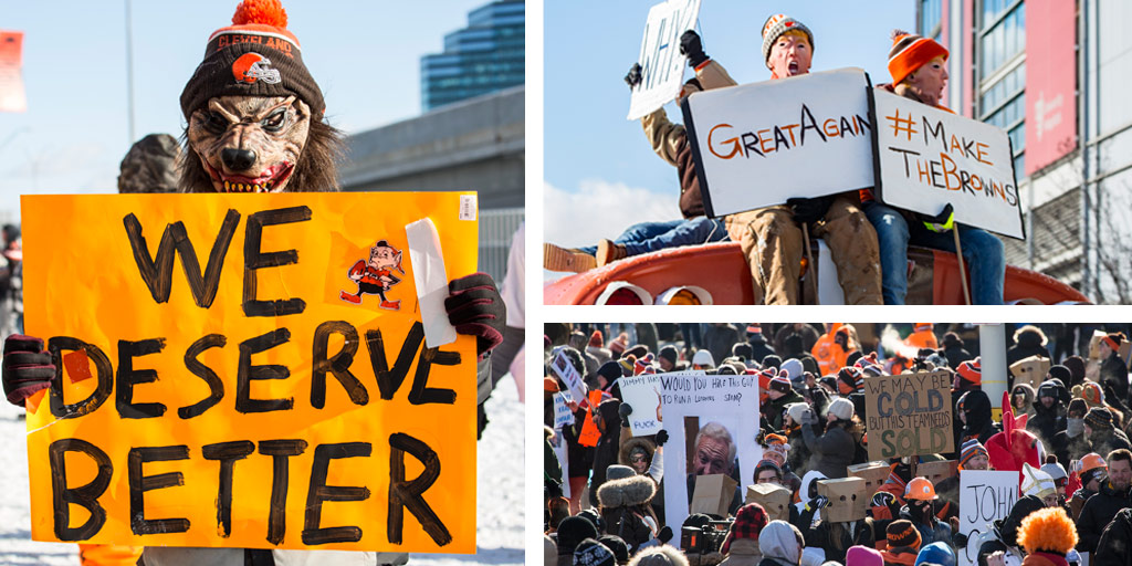 Cleveland Browns fans hold Perfect Season Parade to mark winless season